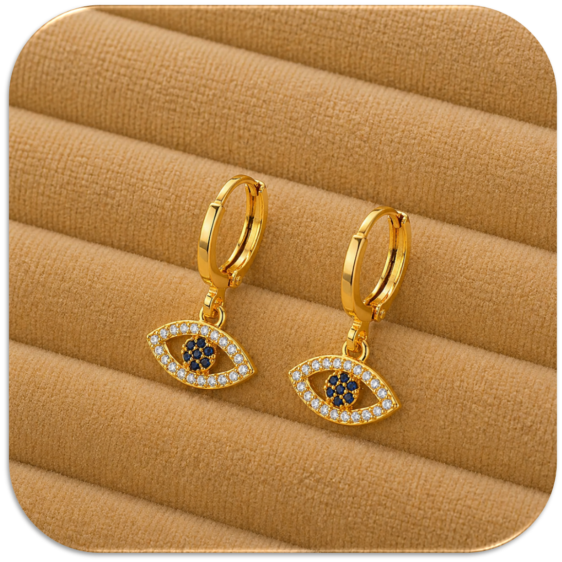 Women's Double Drop Earrings with Misterious Eye. (LFA1421016)