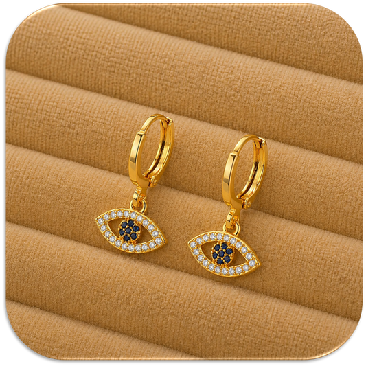 Women's Double Drop Earrings with Misterious Eye. (LFA1421016)