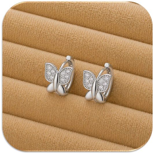 Women’s Earrings with a Sparkling Butterfly Design. (LFA1422013)