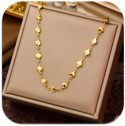 Women's Necklace with Love Hearts Handmade Chain (LFA1111014)