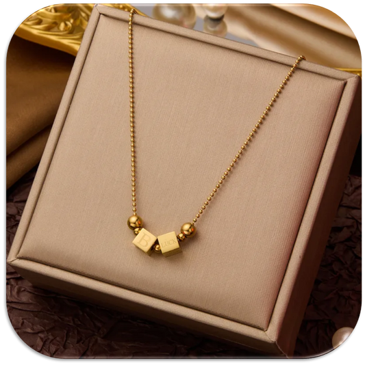 Women's Necklace with Lucky Square (LFA1111015)