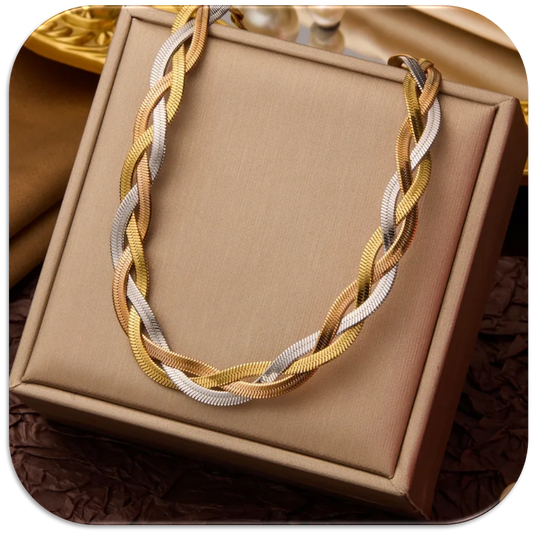 Women's Necklace with Three-Layer Cross Blade Chain (LFA1111017)