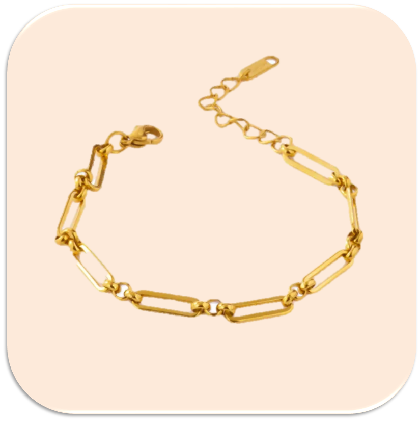 Women's Paperclip Chain Bracelet Gold (LFA1211001)