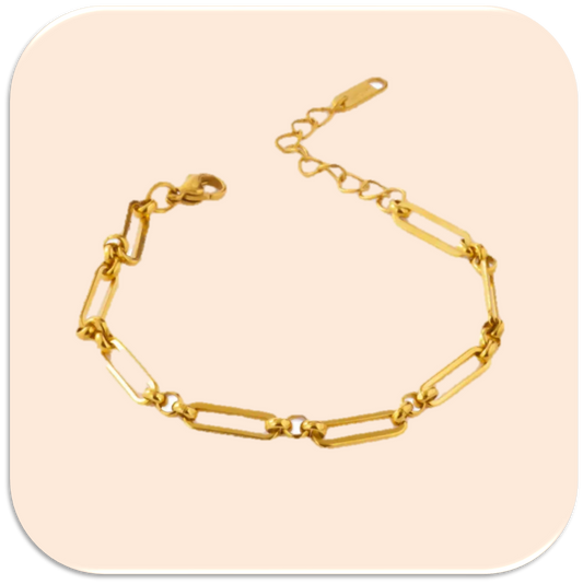 Women's Paperclip Chain Bracelet Gold (LFA1211001)